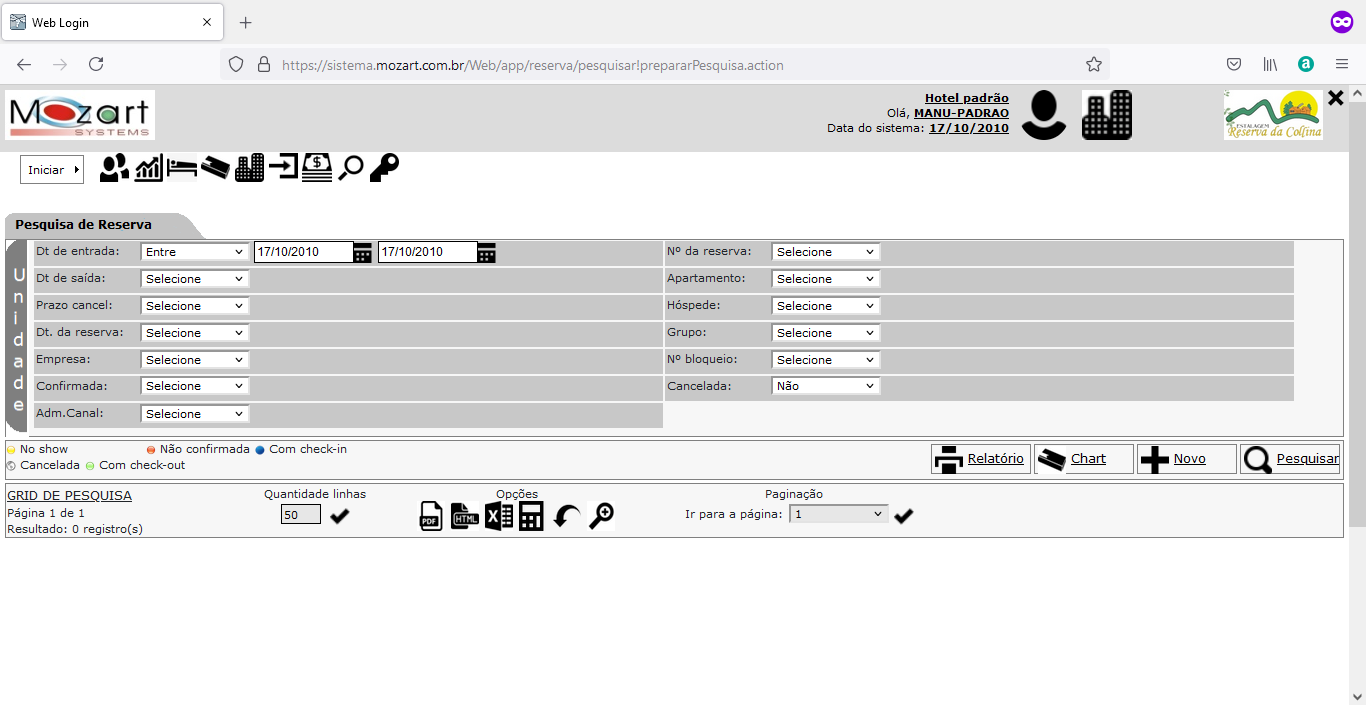 screenshot of Mozart Systems